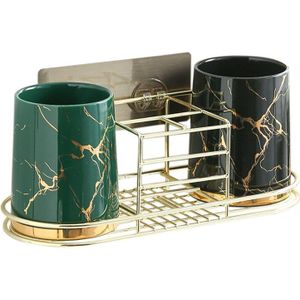 Keramische Eenvoudige Licht Luxe Creatieve Mondwater Cup Borstelen Cup Huishoudelijke Tand Cilinder Paar Wassen Cup Set