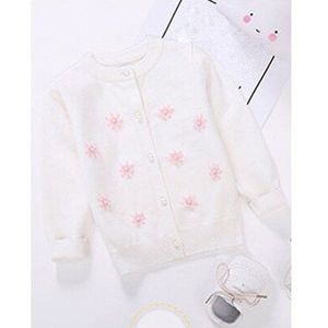 Mode Meisjes Truien Leuke Bloem Meisjes Vesten Jas Lente Herfst Meisjes Kleding Gebreide Trui Jas BC494