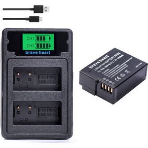 DMW-BLC12 DMW-BLC12E DMW BLC12 Li-Ion Batterij + USB Dual Charger voor Panasonic FZ1000 FZ200 FZ300 G5 G6 G7 GH2 BLC12 batterij