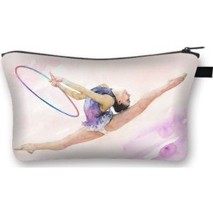 Ritmische Gymnastiek Cosmetische Tas Vrouwen Make-Up Tassen Balletdanser Meisjes Lippenstift Cosmetische Holder Beauty Organizer Box Voor Reizen