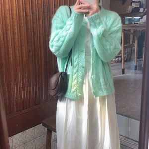 Koreaanse Vrouwen Vesten Trui Candy Kleur Solid Losse Truien Twist Trui Jas Casual Gebreid Vest Uitloper Pull