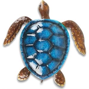 Metalen Zeeschildpad Muursticker Gang Wall Art Wall Opknoping Tuin Hek Beach Party Decoratie Voor Badkamer Douche Glas