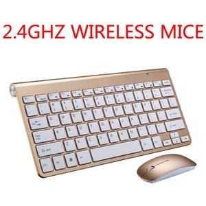 Ultra Dunne 2.4Ghz Draadloze Usb Bedrade Muis En Toetsenbord Combo Voor Desktop Computer Laptop Toetsenbord En Usb Muis Combo set Kit