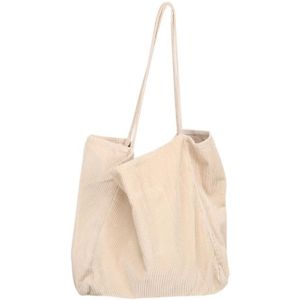 Wehyah Dikke Cordury Casual Tote Bag Handtassen Voor Vrouw Handtassen Open Fluwelen Oversize Clutch Purse Solid Schoudertas ZY077