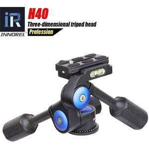 Innorel H40 Twee Handvat Hydraulische Demping 3D Driedimensionale Statiefkop 360 Graden Rotatie Voor Canon Nikon Dslr Camera