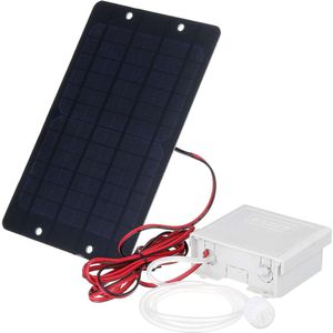 5W Solar Power Aquarium Water Vissen Zuurstof Pomp Tank Vijver Oxygenator Beluchter Aquarium Luchtpomp Ingebouwde Batterij