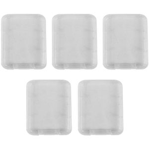 5 Serie Geheugenkaart Case Box Beschermhoes Voor Sd Sdhc Mmc Xd Cf-kaart Wit Transparant