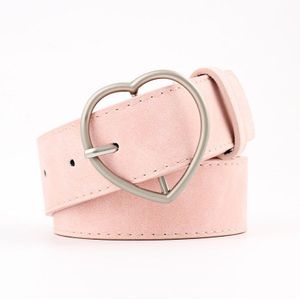 Unique Heart Buckle Pu Belt Women Love Pin Buckle Belts Female Jeans Dress Waistband Brand 2022