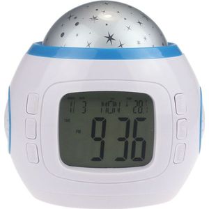 #50 Muziek Led Star Sky Projectie Digitale Wekker Kalender Thermometer Kids Home Decoratie Radio Klok Despertador