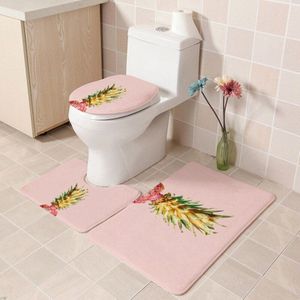 3 Stks/set Badkamer Mat Set Flanel Anti-Slip Keuken Badmat Tapijt Badkamer Tapijt Wasbare Eenvoudige Home Decor Wc zitkussen