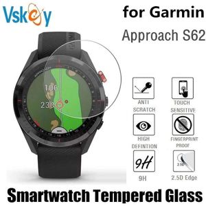 Vskey 100 Pcs Gehard Glas Voor Garmin Aanpak S62 Ronde Smart Horloge Screen Protector Garmin S62 Beschermende Film