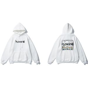 Gonthwid Bijen Daisy Bloemen Print Fleece Hoodies Sweatshirts Streetwear Mens Harajuku Hip Hop Mode Casual Hoodie Tops