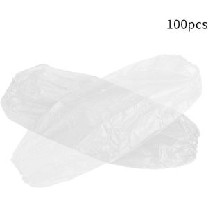 100 Stuks Oversleeves Niet Giftig Beschermende Arm Duurzaam Salon Huishoudelijke Pe Hotel Mouwen Elastische Waterdichte Reiniging Wegwerp
