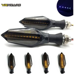 12LED Motorfiets Richtingaanwijzers Achterlicht Flasher Stromend Water Blinker Bendable Knipperende Lichten Voor Kawasaki Yamaha Honda