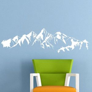 Mountain Range Vinyl Muurstickers Natuur Landschap Home Decoratie Woonkamer TV Achtergrond Deur Sticker Natuur View Waterdicht