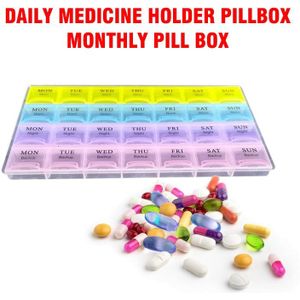 28 Pleinen Daily Geneeskunde Holder Bunker Maandelijkse Pillendoosje Organizer Dispenser Geneeskunde Opslag Container Case