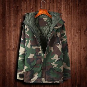 Winter Hooded Plus Size Camouflage Volledige Mouw Windjack Thermische Anti-Zweet Man Camping & Wandelen Jassen
