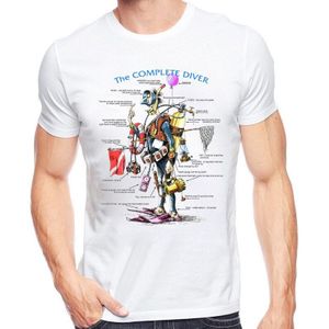 Originele Basic Vintage Shirts Liefde Scuba Dive T-shirt Mannen De Compleet Diver T-shirt T-shirt Vriendje Tee