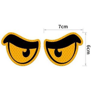 2 STUKS Ogen Reflecterende Decal Cartoon Baard Reflecterende Sticker Veiligheidswaarschuwing Tape Flexibele Strepen Auto Decor Gemaakt met 3M