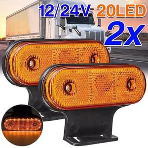 2 Stuks 12V 24V 20 Led Auto Truck Zijmarkeringslamp Achterlicht Accessoires Voor Rv Trailer vrachtwagen Pickup Boot