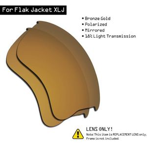 SmartVLT Gepolariseerde Zonnebril Vervanging Lenzen voor Oakley Flak Jacket XLJ-Brons Goud