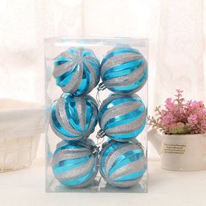 8Cm Kerst Ballen Wit Goud Plastic Bal Ornamenten Kerstboomversiering Kerst Voor Home Tree Hanger