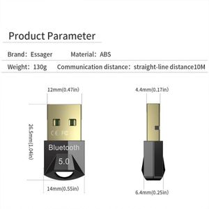 Usb Bluetooth 5.0 Adapter Dongle Voor Pc Computer Draadloze Muis Toetsenbord Voor PS4 Aux Audio Bluetooth 5 Receiver Draadloze Adapter