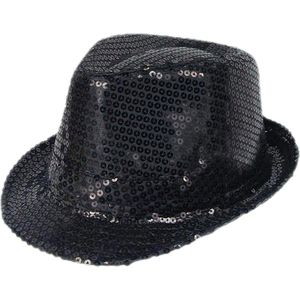 Mistdawn Vrouwen Dames Glitter Sequin Fedora Trilby Cap Dans Jazz Hoed Gangster Party Show Kostuum Caps