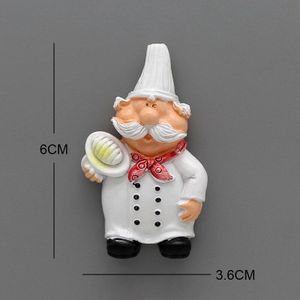 Cartoon Brood Chef Koelkast Magne 3d Koelkast Magneten Cartoon Karakter Koelkast Stickers Home Decoratie