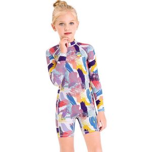 Wetsuits Kinderen Kinderen Jeugd Shorty Korte Mouw Surfen Zwemmen Duiken Badpakken Warm Houden Terug Zip Jongen Meisjes