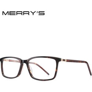 Merrys Mannen Acetaat Brilmonturen Klassieke Vierkante Optics Frame Luxe Prescription Brilmonturen Optische Brillen S2038