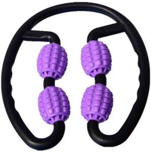 360 ° 4 Wielen Muscle Massager Body Vormgeven Ontspanning Roller Ring Klem Been Taille Arm Body Massage Stick Yoga Fitness 20 #43