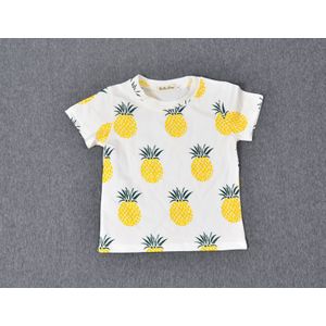 Zomer cartoon baby meisjes T-shirt ananas print unisex casual baby Tees kinderkleding peuter tops kinderen jongens T-shirts