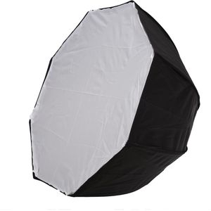 80Cm/31.5in Octagon Umbrella Softbox Reflector Diffuser Met Koolstofvezel Beugel Voor Speedlite Flash Light Zilver Zwart