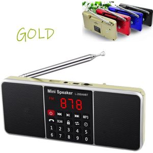 Led Draadloze Bluetooth Fm/Am Radio Stereo Speaker Tfcard Usb Disk Screen Volumeregeling Oplaadbare Luidspreker Handsfree Bellen