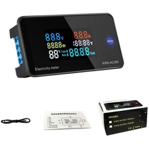 Ac 50-300V 0-100A Power Energy Meter Voltmeter Amperemeter Kwh Digitale Ac Elektrische Monitor Panel Meter Met Reset functie