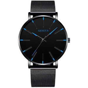 Minimalistische Mode Mannen Ultra-Dunne Horloges Mannen Business Roestvrijstalen Gaas Riem Quartz Horloge Relogio Masculino KT09