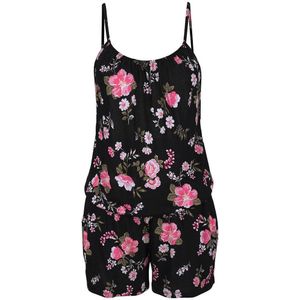 Vrouwen Zomer Sling Korte Jumpsuits O-hals Beach Casual Backless Bloemenprint Slim Speelpakjes Rompertjes Combinaison # T2G