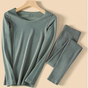 Thermisch Ondergoed - Caramel - Warm Ondergoed Set - Lange Mouw Top en Broek