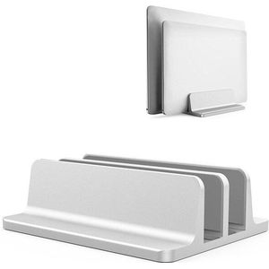 Verticale Laptop Stand Aluminium Verstelbare Desktop Dubbele Slot Notebook Tablet Mount Base Holder Dock Voor Macbook Pro Air