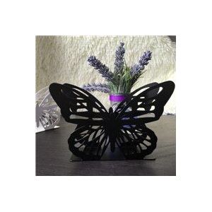 Mooie metalen staal iron craft servet handdoek tissue blok rack thuis tafel decor doos wit zwart roze vlinder