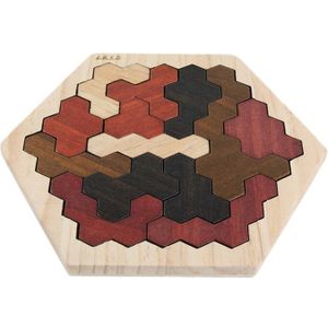 Houten Puzzel Iq Game Intelligente Tangram Brain Teaser Desktop Educatief Geometrie Kinderen Hexagon Kid Volwassen Speelgoed