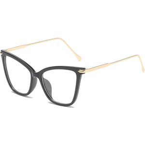 Yooske Trendy Cat Eye Brilmonturen Vrouwen Bijziendheid Optische Frame Metalen Clear Lens Zwart Roze Brillen Doorzichtige Bril