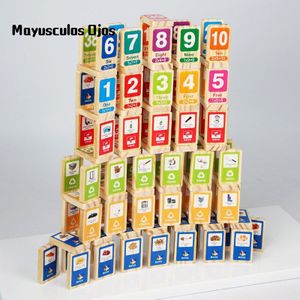 Houten 100 Stuks Dubbelzijdig Digitale Vuilnis Sorteren Domino Vroegschoolse Taal Leren Educatief Speelgoed Voor Kinderen