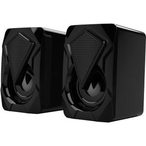 Computer Speakers 2*3W Usb Luidspreker Met Stereo Bass Kleurrijke Led Licht, dual-Channel Multimedia Speakers Voor Pc Desktop