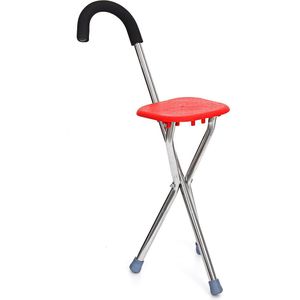 Outdoor Reizen Cane Zetel Kruk Opvouwbare Wandelstok Stoelen Draagbare Statief Kruk Draagbare Oudere Mobiliteit Aids Gereedschappen 90Kg