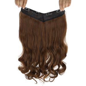 Lange Golf Clip In Hair Extension Synthetische Clip Op Voor Vrouwen Mooie Hoge Temperatuur Fiber Zwart Bruin En Ombre Kleuren