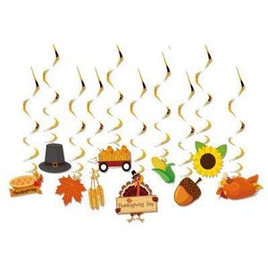 Thanksgiving Party Decoraties-Met Geven Bedankt Banner En Turkije Esdoorn Bladeren Grote Thanksgiving Feestartikelen