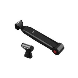 6500Rpm 2 In 1 Opvouwbare Handvat Back Scheerapparaat Mannen Haar Remover Usb Oplaadbare Scheren Machine Baard Timmer Lange Handvat scheermes