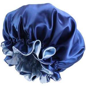 Soild Kleur Extra Grote Satijn Zijde Motorkap Slaap Cap Chemotherapie Douche Caps Premium Elastische Band Hoeden